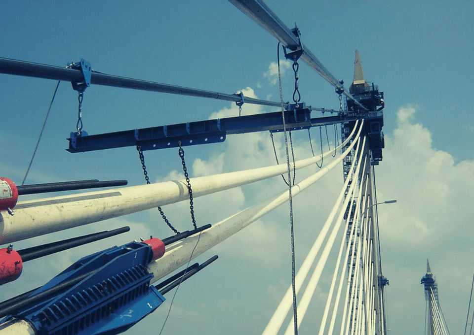 Penang bridge - stay cable remplacement - temporary structure