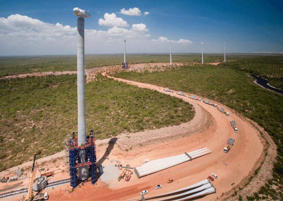 Wind farms in Trairi, Brazil - energy infrastructures