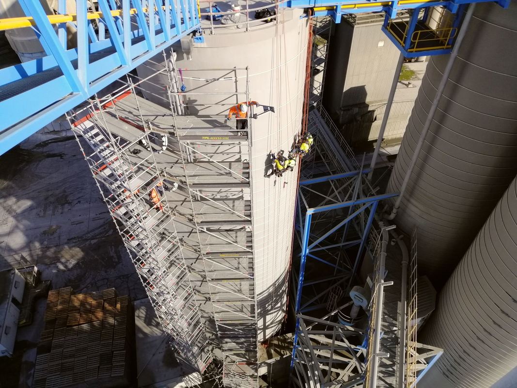 Repair strategy of Golden Bay Cement Silos in New Zealand