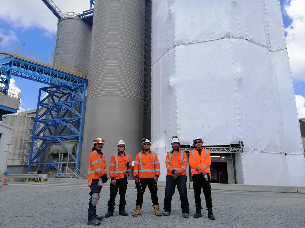 Repair strategy of Golden Bay Cement Silos in New Zealand
